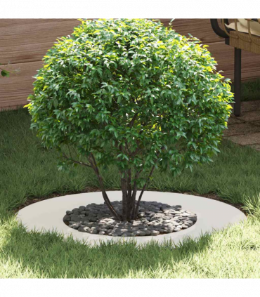 vidaXL Flat Tree Ring White Ø40 / 70 cm Steel