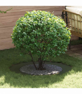 vidaXL Flat Tree Ring Olive green Ø60 / 90 cm Steel