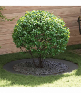 vidaXL Flat Tree Ring Black Ø90 / 120 cm Steel