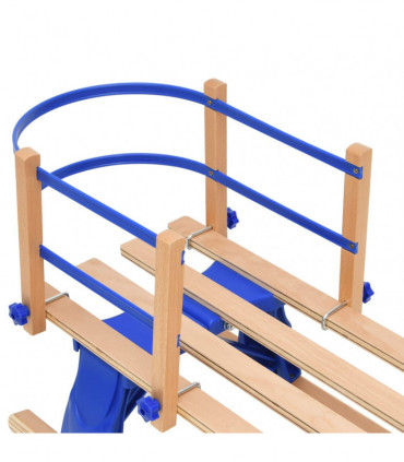 Foldable Sledge with Backrest 110 cm Plywood