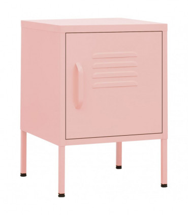 Nightstands 2 pcs Pink 35x35x51 cm Steel