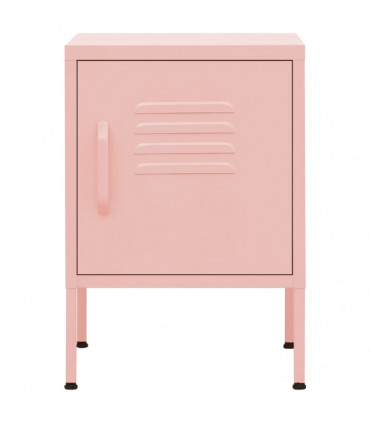 Nightstands 2 pcs Pink 35x35x51 cm Steel