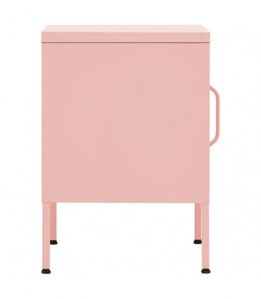 Nightstands 2 pcs Pink 35x35x51 cm Steel