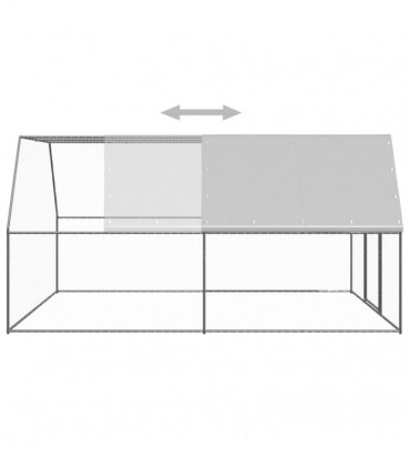 Outdoor Chicken Cage 3x4x2 m Galvanised Steel
