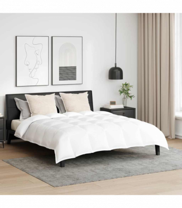 Winter Duvet Set 3 pcs White 240 x 220 cm Microfiber, Cotton