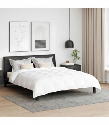 Winter Duvet Set 3 pcs White 240 x 220 cm Microfiber, Cotton