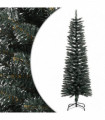 vidaXL Artificial Slim Christmas Tree with Stand Green 150 cm PVC