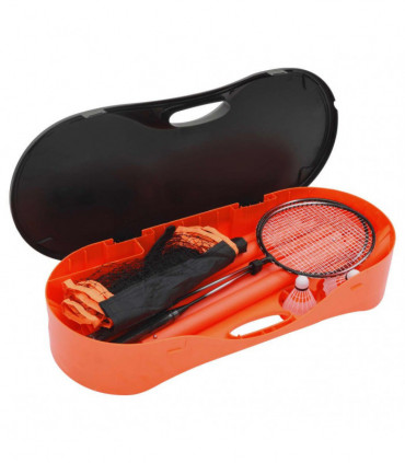vidaXL Badminton Set with 2 Rackets. Net & Storage Case 292x30x152 cm