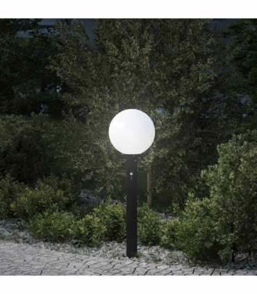 vidaXL Bollard Light with Sensor 80 cm Black IP44
