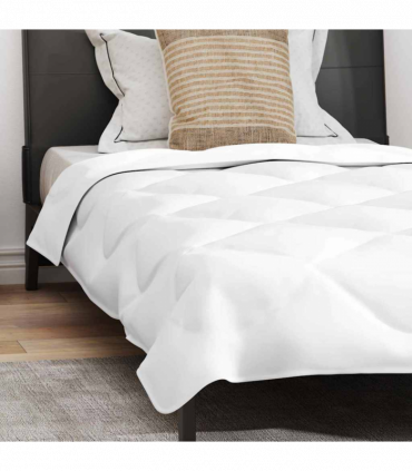 vidaXL Duvet Set with Pillow 2 pcs White 135 x 200 cm Microfiber