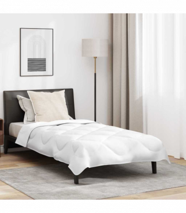 vidaXL Duvet Set with Pillow 2 pcs White 135 x 200 cm Microfiber