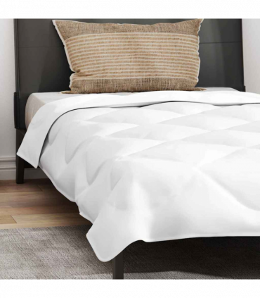 vidaXL Duvet Set with Pillow 2 pcs White 135 x 200 cm Microfiber