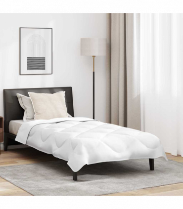 vidaXL Duvet Set with Pillow 2 pcs White 135 x 200 cm Microfiber