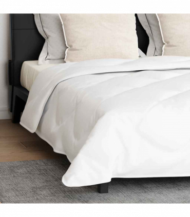 vidaXL Duvet Set with Pillow 3 pcs White 200 x 200 cm Microfiber