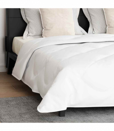 vidaXL Duvet Set with Pillow 3 pcs White 200 x 200 cm Microfiber