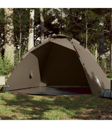 vidaXL Fishing Tent 4-Person Olive Green Quick Release