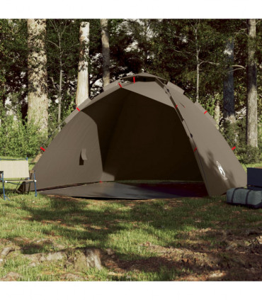 vidaXL Fishing Tent 4-Person Olive Green Quick Release