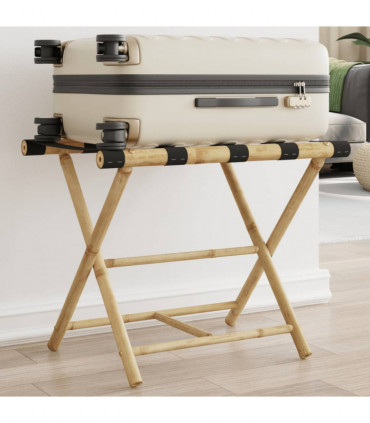 vidaXL Folding Luggage Rack 62x42x50.5 cm Bamboo
