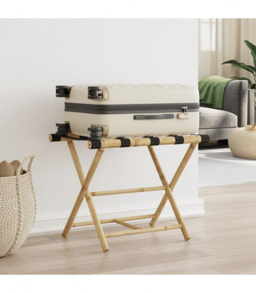 vidaXL Folding Luggage Rack 62x42x50.5 cm Bamboo