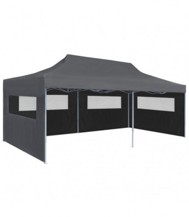 vidaXL Folding Pop-up Partytent with Sidewalls 3x6 m Anthracite
