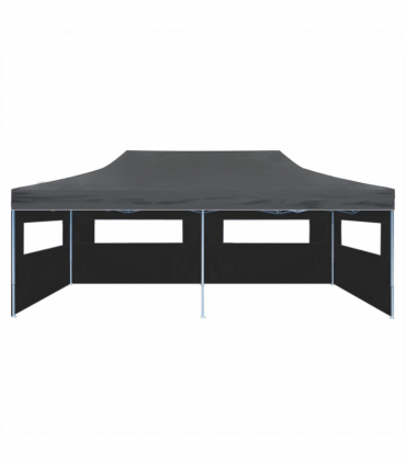 vidaXL Folding Pop-up Partytent with Sidewalls 3x6 m Anthracite