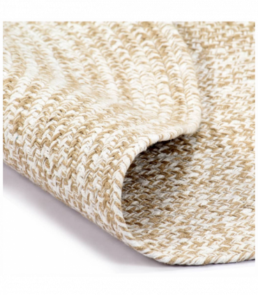 vidaXL Handmade Rug Jute White and Brown 180 cm