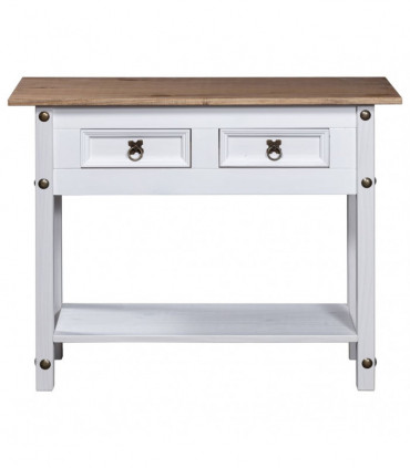 Console Table Mexican Pine Corona Range White 90x34.5x73 cm