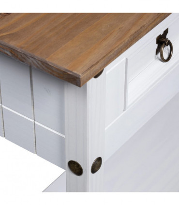Console Table Mexican Pine Corona Range White 90x34.5x73 cm