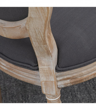 HOMCOM French-Style Dining Chairs Set of 2 with Linen Upholstery, Backrest