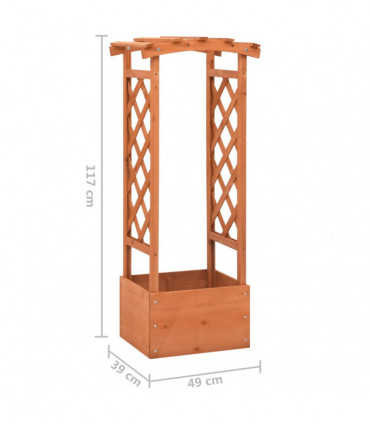 Trellis Planter with Arch 49x39x117 cm Firwood
