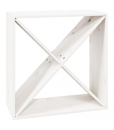 Wine Cabinet White 62x25x62 cm Solid Wood Pine