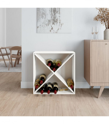 Wine Cabinet White 62x25x62 cm Solid Wood Pine