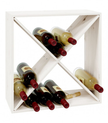 Wine Cabinet White 62x25x62 cm Solid Wood Pine