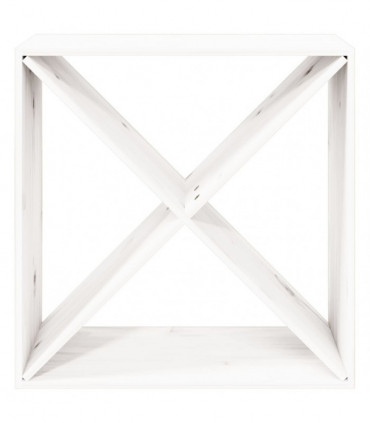 Wine Cabinet White 62x25x62 cm Solid Wood Pine