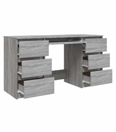 Writing Desk Grey Sonoma 140x50x77 cm Engineered Wood