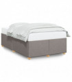 vidaXL Bed Frame Taupe 120x190 cm Small Double Fabric