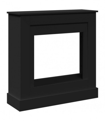 vidaXL Fireplace Surround Black 90x30x90 cm Engineered Wood