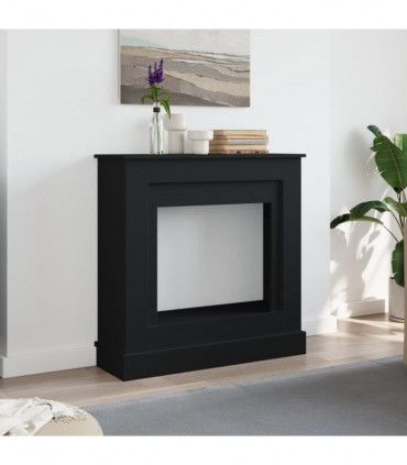 vidaXL Fireplace Surround Black 90x30x90 cm Engineered Wood