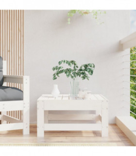 vidaXL Garden Footstool White Solid Wood Pine