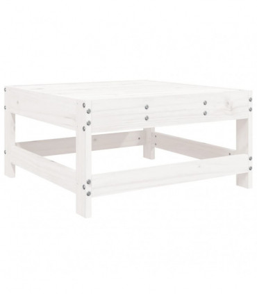 vidaXL Garden Footstool White Solid Wood Pine