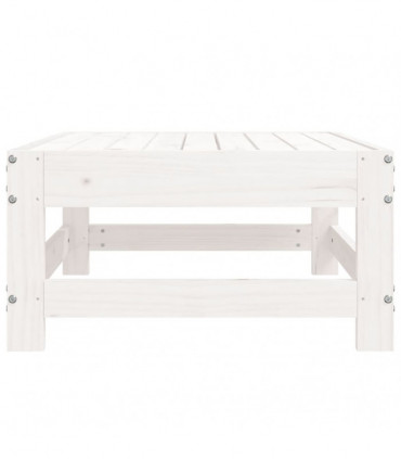vidaXL Garden Footstool White Solid Wood Pine