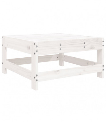 vidaXL Garden Footstool White Solid Wood Pine