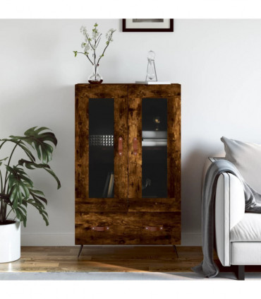 vidaXL Highboard Smoked Oak 69.5x31x115 cm Engineered Wood