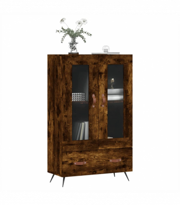 vidaXL Highboard Smoked Oak 69.5x31x115 cm Engineered Wood