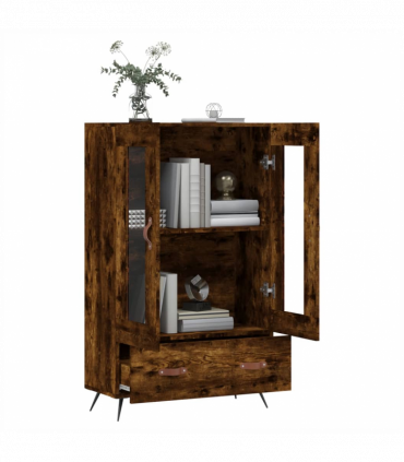 vidaXL Highboard Smoked Oak 69.5x31x115 cm Engineered Wood
