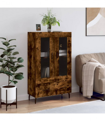 vidaXL Highboard Smoked Oak 69.5x31x115 cm Engineered Wood