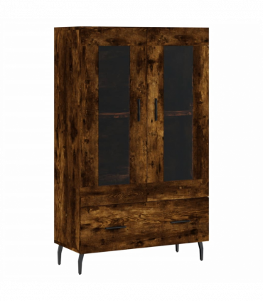 vidaXL Highboard Smoked Oak 69.5x31x115 cm Engineered Wood