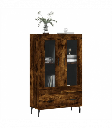 vidaXL Highboard Smoked Oak 69.5x31x115 cm Engineered Wood