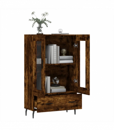 vidaXL Highboard Smoked Oak 69.5x31x115 cm Engineered Wood