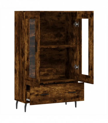 vidaXL Highboard Smoked Oak 69.5x31x115 cm Engineered Wood